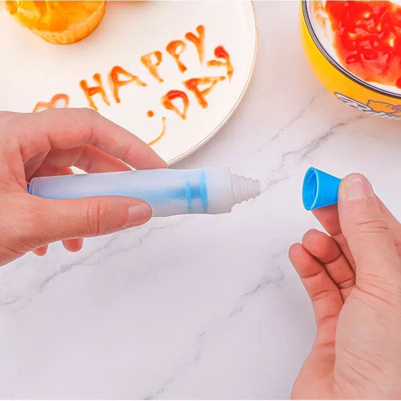 Silicone Decorative Pens, Chocolate Cookie Cake Writing Pen, Decorating Cake Molds Tool, Silicone Food Writing Pen For Dessert, Ice Cream Chocolate Decorating Pens Syringe Baking Tools Silicone Decorative Pens, Chocolate Cookie Cake Writing Pen, Decorating Cake Molds Tool, Silicone Food Writing Pen For Dessert, Ice Cream Chocolate Decorating Pens Syringe Baking Tools